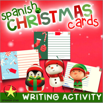 Preview of Spanish Christmas Card Activity - Writing Practice