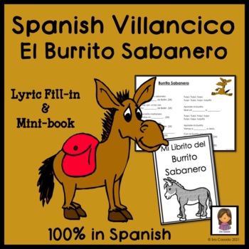 Preview of Spanish Christmas Carol Villancico Burrito Sabanero Activities