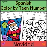 Spanish Christmas Color by TEEN Number Pictures Navidad Co