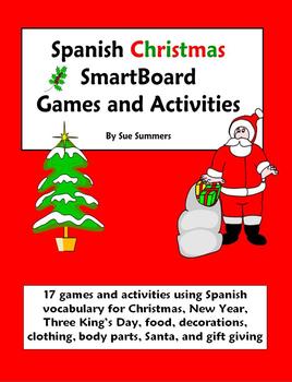 Preview of Spanish Christmas 17 Games & Activities - Navidad - Smart Board