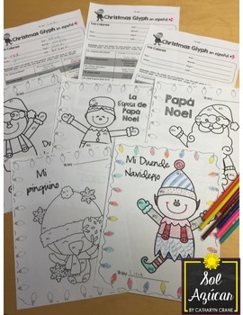 Spanish Christmas Glyph Set Of 3 Reading Activities