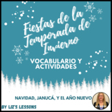 Spanish Christmas, Hanukkah, and New Year  Vocabulary and 