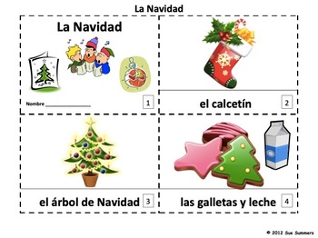Preview of Spanish Christmas / La Navidad 2 Emergent Reader Booklets