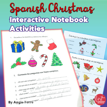 Preview of Spanish Christmas La Navidad Interactive Notebook and Digital Activities