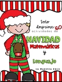 Spanish Christmas NO PREP  Math and Literacy/ Navidad mate