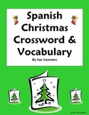Spanish Christmas Navidad Crossword Puzzle Worksheet and V
