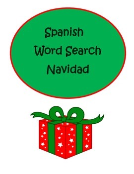 Preview of Spanish Christmas Word Search Build Vocabulary Improve Spelling