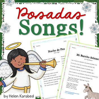 Preview of Spanish Christmas Songs and Coloring Pages | Las Posadas | La Navidad FREEBIE