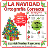 Spanish Christmas Spelling Worksheet - La Navidad