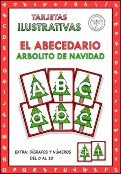 Preview of Spanish Christmas Tree The Alphabet Flash Cards Arbolito Navidad Abecedario