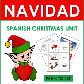 Preview of Spanish Christmas Unit: Navidad (Pre-K to 1st)