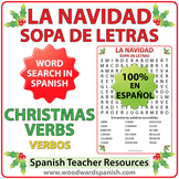 Spanish Christmas Verbs Word Search
