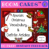 Spanish Christmas Vocabulary & Definite Articles Boom Cards™