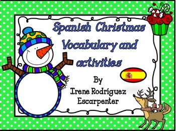 Preview of Christmas&Winter Vocabulary Activities in Spanish - Vocab de Navidad/Invierno