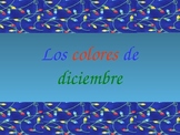 Spanish Christmas Vocabulary and Colors Presentation / Game Cards