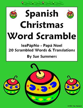 Preview of Spanish Christmas / Holiday Season Word Scramble - La Navidad