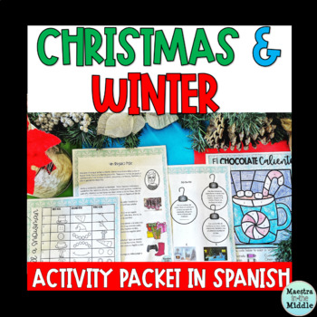 Preview of Spanish Christmas and Winter Activity Packet | La Navidad y El Invierno