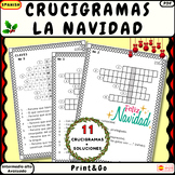 Spanish Christmas crosswords Worksheets Keys 11 Crucigrama
