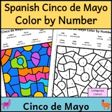 Spanish Cinco de Mayo Color by Number Activity Colorea por Número