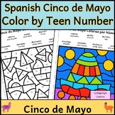 Spanish Cinco de Mayo Color by TEEN Number Activity Colore