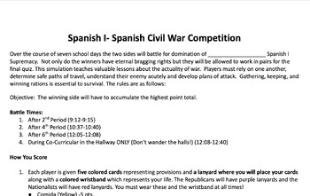 Preview of Spanish Civil War Project (Week-Long, In-Depth!)