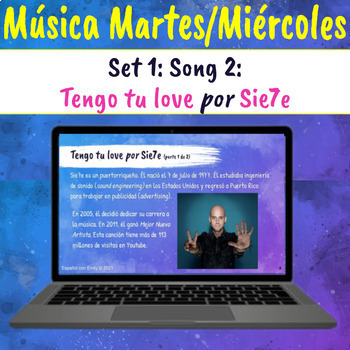 Preview of Spanish Class Bellringer Routine - Set 1 Song 2 - Tengo tu love