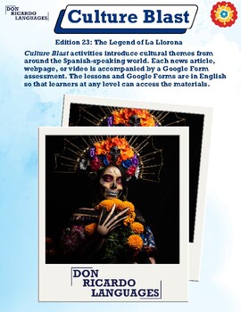 Preview of Spanish Class Culture Blast: The Legend of La Llorona (Worksheet & Activities)