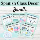 Spanish Classroom Decor Bundle | Numbers, Weather, Date, C