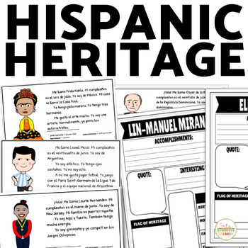 Preview of Spanish Class Hispanic Heritage Month Activity Bundle Bulletin Board and Project