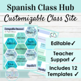 Editable Spanish Class Hub Hexagon Theme | Editable Class Site