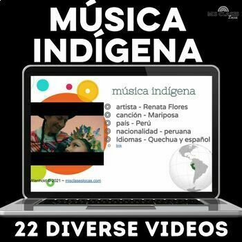 Preview of Spanish Class Indigenous Music música indígena Native American Heritage Month
