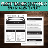 Spanish Class Parent Teacher Conference Template | Discuss