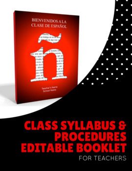 Preview of Spanish Class Rules, Procedures, and Syllabus Booklet Editable Template