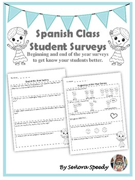 Preview of Spanish Class Student Surveys