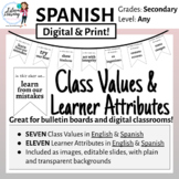 Spanish Class Values and Learner Attributes