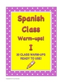 30 Warm-ups, Starters, Fast Finishers for Spanish Class!