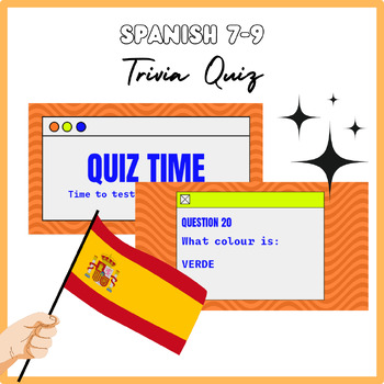 Preview of Spanish Class Year 7-9 Beginner Trivia Quiz