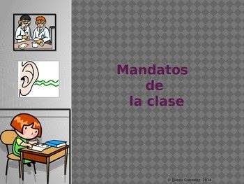 Preview of Spanish Classroom Commands - Los Mandatos de la Clase