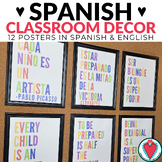 Spanish Posters - English Spanish Classroom Décor Bilingua