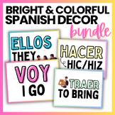 Spanish Classroom Decor BUNDLE Bright & Colorful | Easy & 