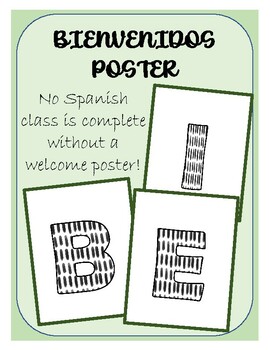 Preview of Spanish Classroom Decor, Bienvenidos Welcome Poster