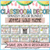 Spanish Classroom Decor Bundle Spanish CLASSROOM DOTTED BO