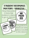 Spanish Classroom Decor, Common Phrases Posters (Black and