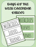 Spanish Classroom Decor, Days Of The Week
