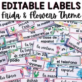 Spanish Classroom Decor Editable Classroom Labels  Frida &