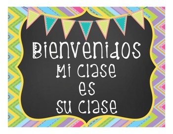 Poster: ¡Bienvenidos a nuestra clase! (professor feito)
