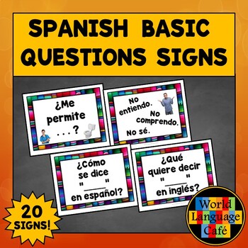 Preview of Spanish Classroom Decor Spanish Classroom Commands Decorations Spanish Signs
