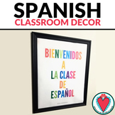 Spanish Classroom Decor - Welcome to Spanish Poster - Bienvenidos