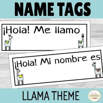 Spanish Name Tag - Day 1 Activity