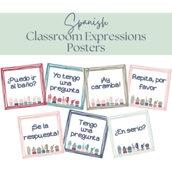 Spanish Classroom Expressions by Unshakeable Teaching | TPT